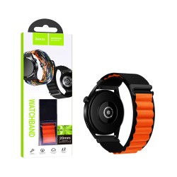 Hoco Nylon Bracelet WH05 Climbing Series Mountain 20mm Black and Orange Hoco Nylon Bracelet WH05 Climbing Series Mountain 20mm Black and Orange